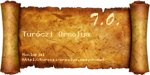 Turóczi Orsolya névjegykártya