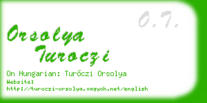 orsolya turoczi business card